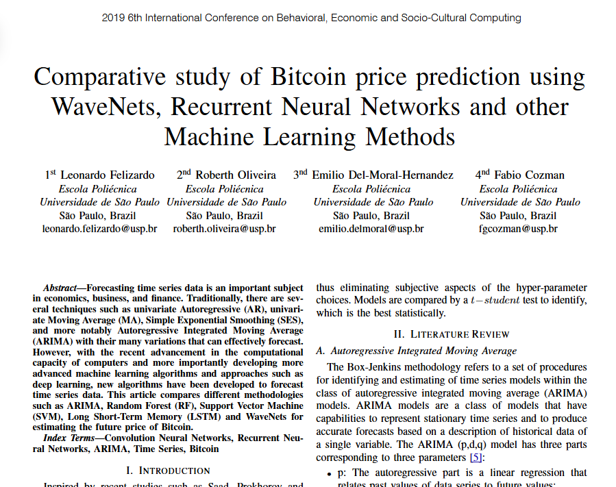 Comparing ML for Bitcoin Forecasting